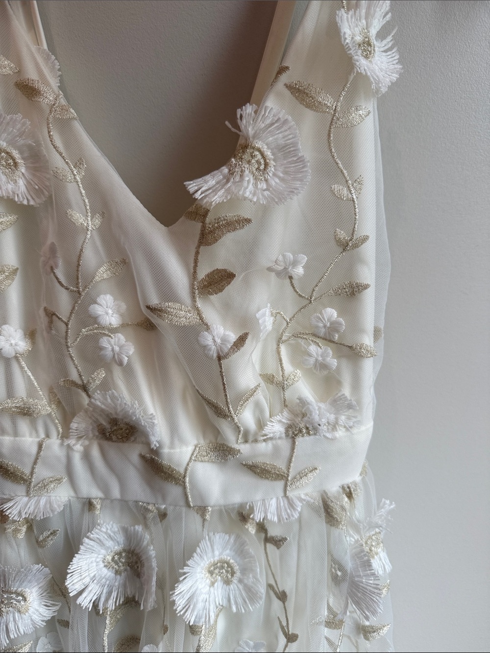 ARULA Ivory Floral Embroidered Maxi Dress - Picture 3 of 14